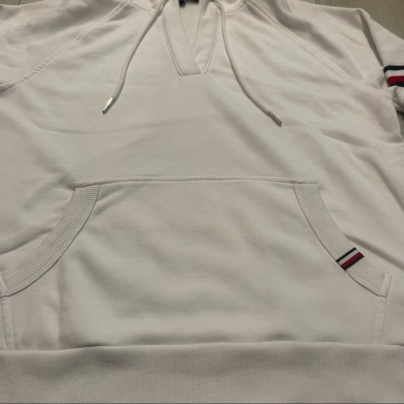 Tommy Hilfiger White Pullover Hoodie Size Large - Picture 2 of 10